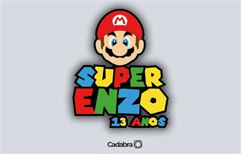 Arte Nome Logo Personalizado Super Mario Logo Logotipo No Elo7