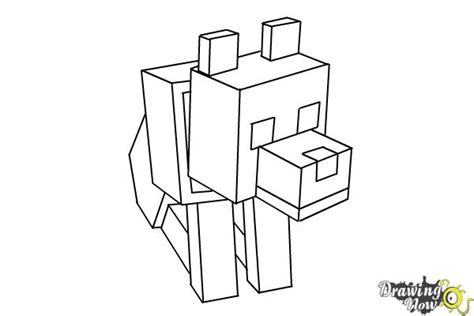 Minecraft Tamed Wolf Coloring Pages