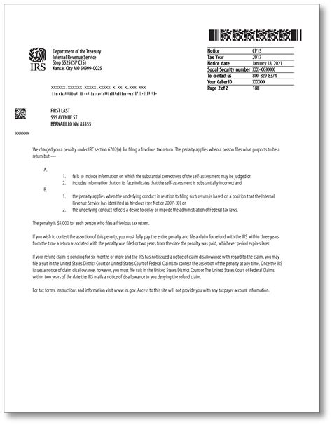 Irs Audit Letter Cp15 Sample 1
