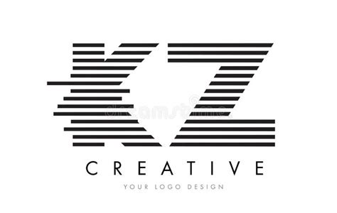 kz k z zebra letter logo design with black and white stripes stock vector illustration of icon