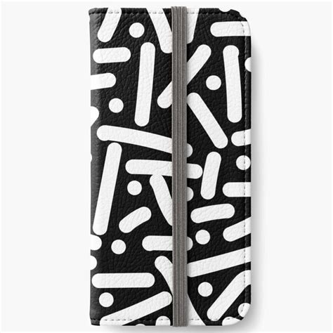 Endless Abstract Black And White Pattern Iphone Wallet By Artmoni