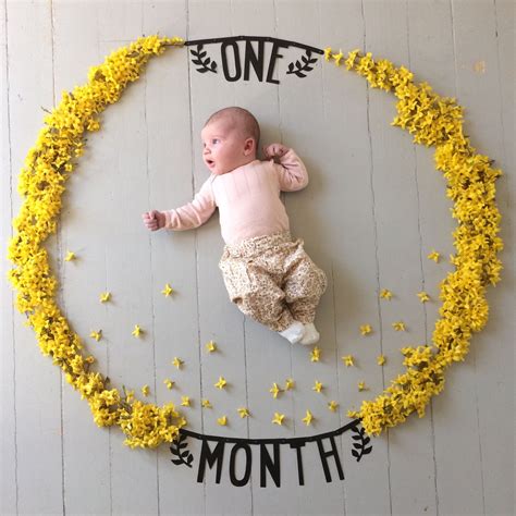 One Month Old Monthly Photo Series Newborn Photography
