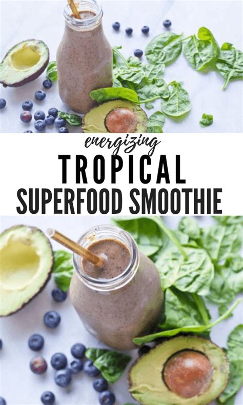 Tropical Superfood Smoothie Recipe Love And Zest Recipe Superfood