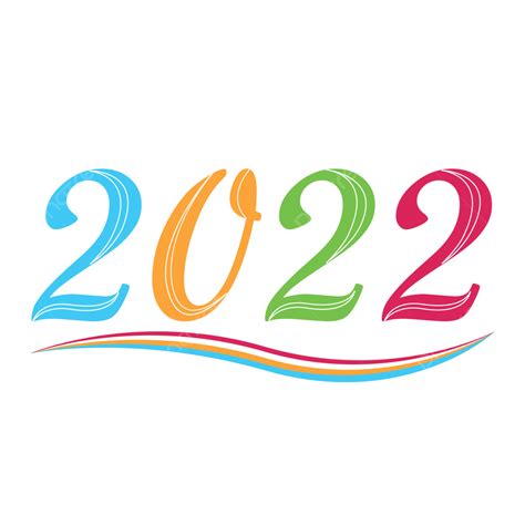 2022 Texto Multicolor Png 2022 Feliz Año Nuevo Año Nuevo Png Y