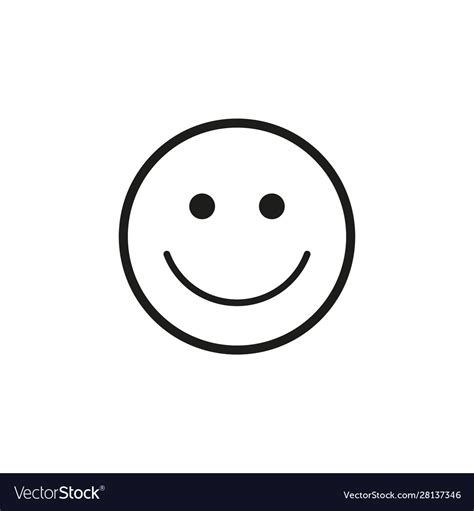 Smiley Face Icon Isolated Royalty Free Vector Image