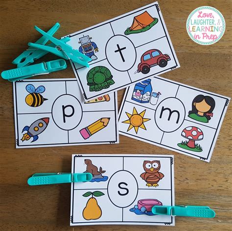 Beginning Sounds Clip Cards Phonics Fine Motor Hands On Fun For