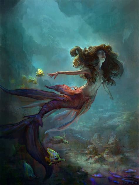Mermaid Concept Art And Illustrations Concept Art World Mermaid Artwork Mermaid Art