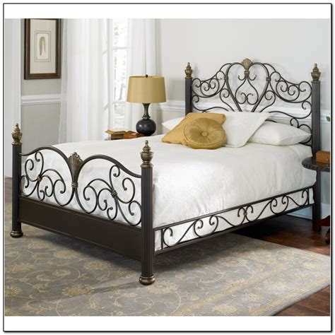 Wrought iron is often associated with large estates, manors, and high end government buildings. Wrought Iron Bed Frames - Beds : Home Design Ideas # ...