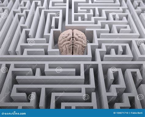 Human Brain In The Labyrinth Maze Stock Illustration Illustration Of