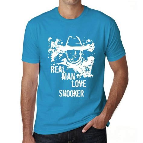 Snooker Real Men Love Snooker Mens T Shirt Blue Birthday T 00541