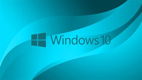 Windows 10 Blue Text Logo On Light Blue Wallpaper Computer Wallpapers