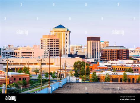 Montgomery Alabama Usa Downtown Skyline At Dusk Stock Photo Alamy