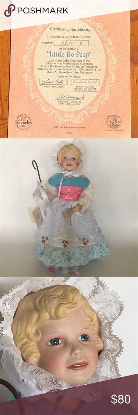 1988 “little Bo Peep” Ashton Drake Porcelain Doll Little Bo Peep Bo Peep Porcelain Dolls