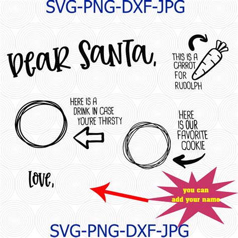 Download Dear Santa Cookies and Milk Doodle Tray Digital by Digital4U on Zibbet