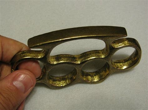 Real Brass Knuckles Solid Brass Knuckledusters For Sale At Gunauction