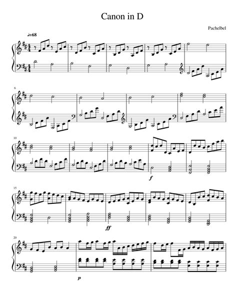 Canon in d easy piano by johann pachelbel. Canon in D Sheet music for Piano | Download free in PDF or MIDI | Musescore.com
