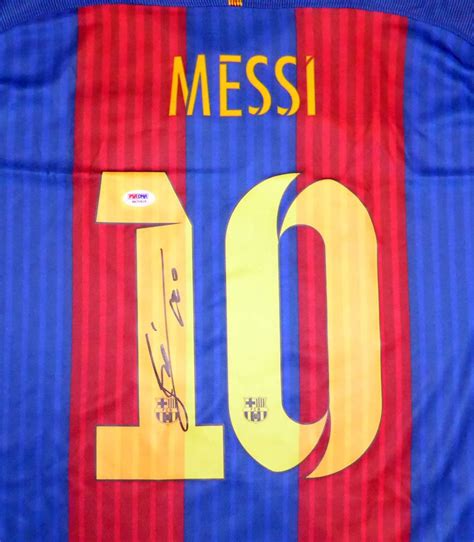 Lionel Leo Messi Autographed Barcelona Qatar Airways