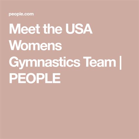 Meet The Usa Womens Gymnastics Team Artofit