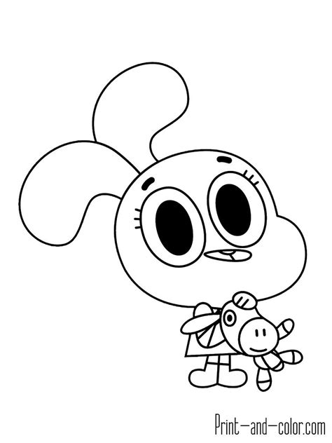 Awesome Picture Of Gumball Coloring Pages The