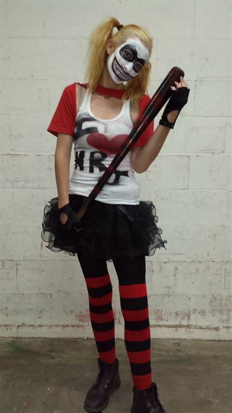 Go for a true red lipstick and paint a smudge on your lower lip. Pin on diy harley quinn costume for kids