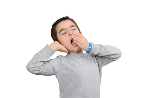 Boy Is Stretching And Yawning Stock Photo Image 45846175