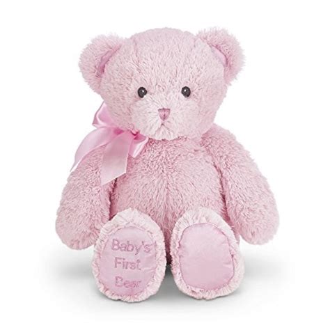 Bearington Collection Babys First Teddy Bear Pink 12 Inches