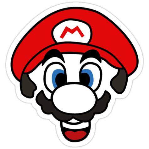 "Mario face" Stickers by Matthew Bush | Redbubble png image