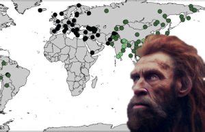 World Map Of Neanderthal And Denisovan DNA In Modern Humans Ancient Pages