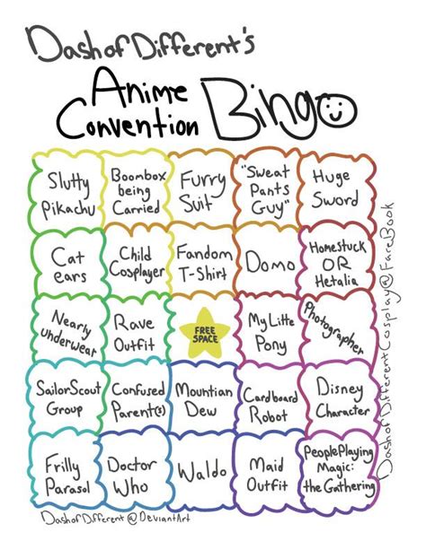 Anime Convention Bingo By ~crownprincesslaya On Deviantart Furry Suit