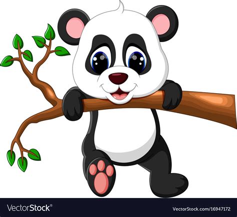 Cute Bapanda Cartoon Royalty Free Vector Image