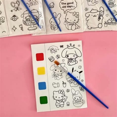 Jual Lukisan Warna Anak Sanrio Momo Mewarnai Karakter Cat Air