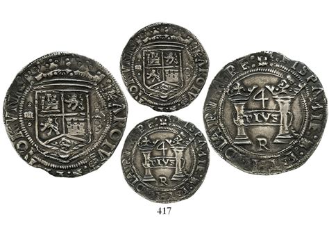 Maybe you would like to learn more about one of these? Mexico City, Mexico, 4 reales, Charles-Joanna, "Early Series," assayer R (Latin) at bottom between p