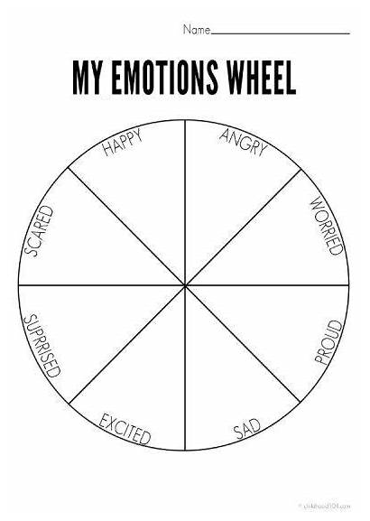 Wheel Emotions Printable Feelings Therapy Children Activities