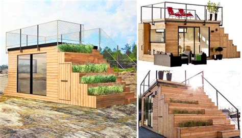 See more ideas about staircase, loft stairs, stairs. A Swedish shelter with green steps that lead to a rooftop terrace | Home Design, Garden ...