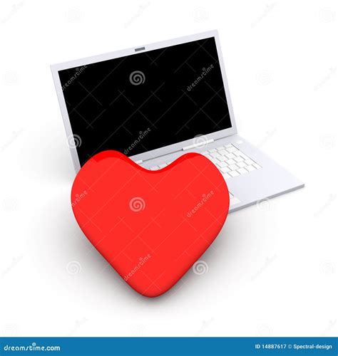 Laptops In Love Stock Illustration Illustration Of Dating 14887617