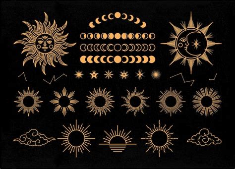Premium Vector Sun Moon And Star Mystical Or Celestial Illustration