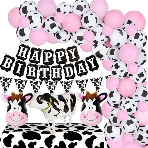 Buy Pink Cow Print Party Decorations Pink Cow Print Balloon Garland