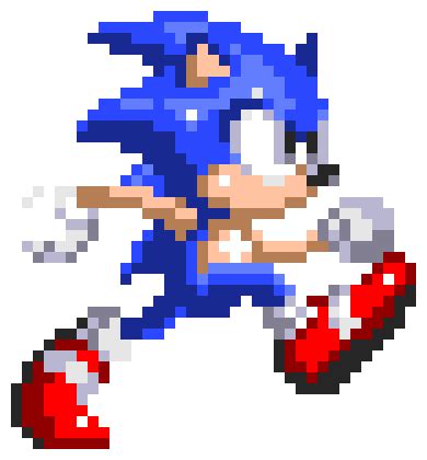 Sonic 3 Running Sprite Pixel Art Maker