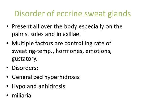 Ppt Disorder Of Eccrine Sweat Glands Powerpoint Presentation Free