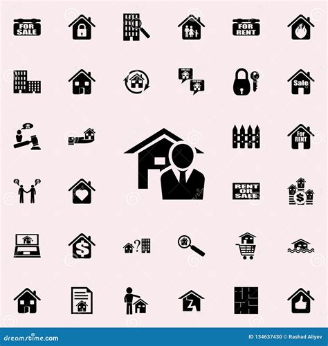 Realtor Icon Real Estate Icons Universal Set For Web And Mobile Stock