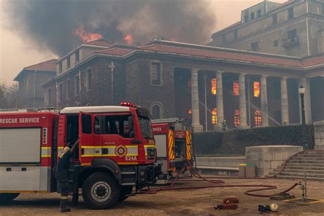 South Africa Cape Town Fire Damages Nearly 200 Year Old Library