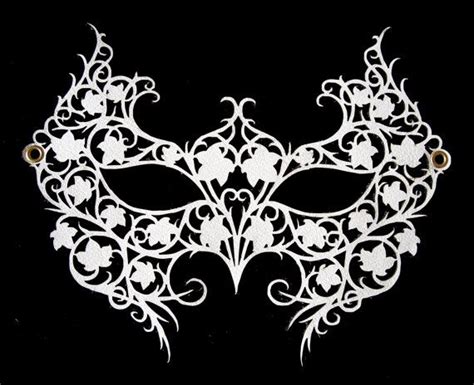 Download White Laser Cut Leather Lace Masquerade Mask - Poison Ivy Wedding Costume | LACE MASKS TEMPLATES ...
