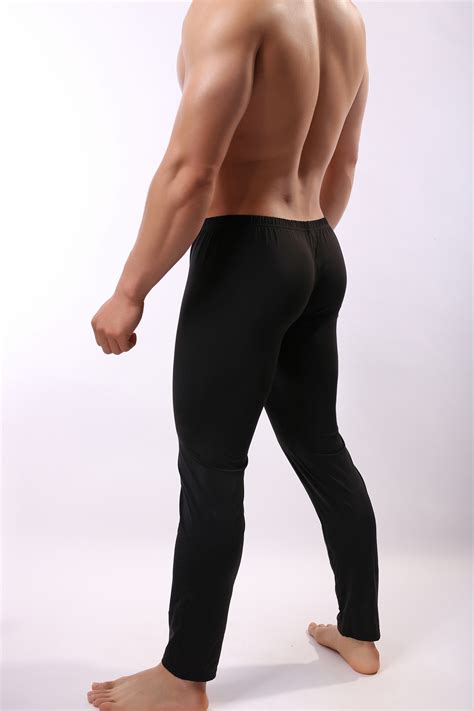 Cool Mens Smooth Bulge Pouch Long Johns Pants Basic