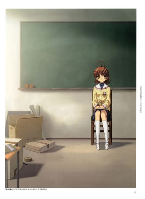Safebooru 1girl Blackboard Clannad Classroom Furukawa Nagisa Ikeda