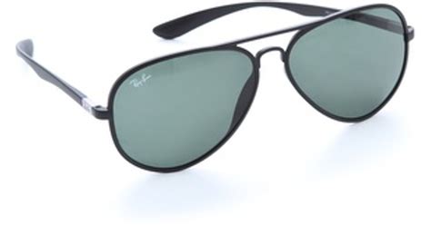 Lyst Ray Ban Matte Aviator Sunglasses In Black