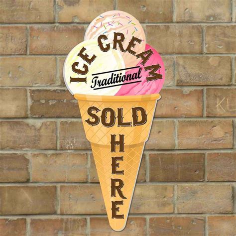 30yrs + of experience in the packaging industry. Ice Cream Cone shaped sign, Ice Cream Sold Here, Vintage ...
