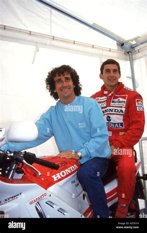 1988 Alain Prost Ayrton Senna Motorrad Sanmarino Stockfotografie Alamy