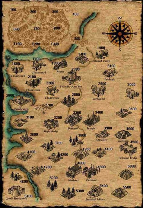 Baldurs Gate World Map Map Of The Usa With State Names