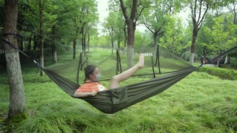 Goroam outdoors camping hammock with mosquito net. Hammock with mosquito net - YouTube