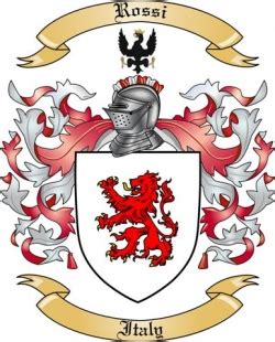 These 20 names were selected by our users that were looking for other names like rossi. Rossi Family Crest from Italy by The Tree Maker